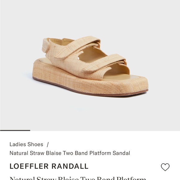 Loeffler Randall Blaise natural raffia platform dad sandal 9.5 adjustable - Picture 10 of 12